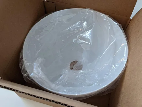 Vista 5 de Quaray Pantalla de lámpara de cuenco de plástico de 10 pulgadas para lámpara de pie Torchiere, blanco, B250