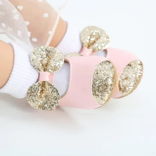 Vista 4 de Antheron Baby Girls Mary Jane Flats - Mocasines para bebé con suela suave, diseño floral brillante