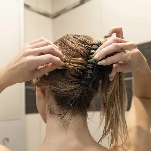 Vista 6 de FRAMAR - Pinzas grandes de garra para cabello grueso – Pinza grande para cabello grueso, pinzas grandes para mujeres, pinzas de garra para mujeres