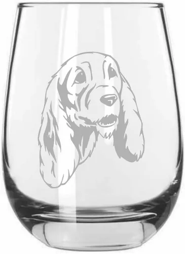 Vista 263 de Shar Pei (chino) - Vaso de vino sin tallo grabado para perro, 15.25 onzas