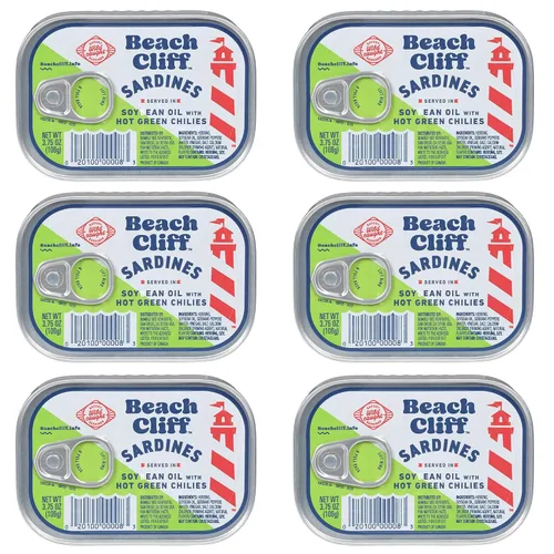 Vista 12 de Beach Cliff Sardinas Silvestres en Salsa Picante de Louisiana, lata de 3.75 oz - 14g de proteína por porción - Sin gluten, apto para dieta keto