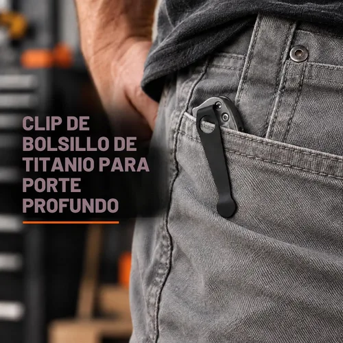 Vista 5 de Clip de bolsillo de titanio de transporte profundo para Spyderco Para 3, Paramilitary 2 y más modelos de cuchillos, clip de bolsillo personalizado