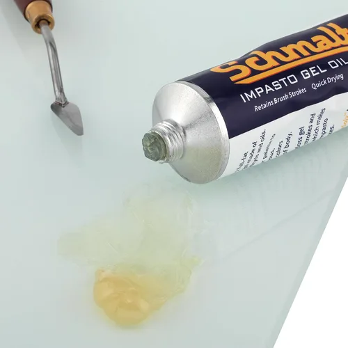 Vista 2 de Schmaltz Artist Oil Impasto Gel - Tubo mediano de 5.1 fl oz, gel Impasto de secado rápido para aumentar el brillo y el volumen y mejorar