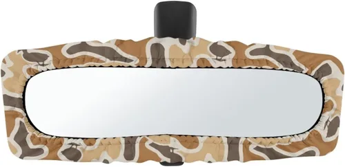 Vista 10 de Funda para espejo retrovisor de automóvil con estampado de vaca negro, protector de espejo retrovisor automático elástico