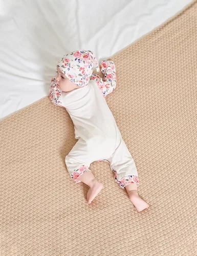 Vista 4 de Mono de manga larga con estampado floral para bebé o niña