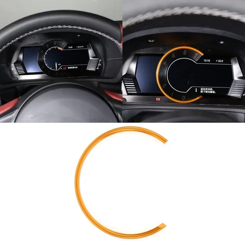 Vista 7 de Anillo de ajuste para salpicadero compatible con Toyota Supra GR A90 A91 MK5 2019-2025, anillo de decoración para tacómetro interior de coche