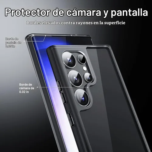 Vista 5 de JETech Funda para Samsung Galaxy S23 Ultra, antiamarilleo, color negro