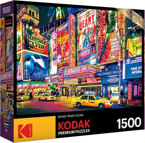 Vista 2 de RoseArt - Kodak Premium - Broadway, NYC - Rompecabezas de 1500 piezas para adultos