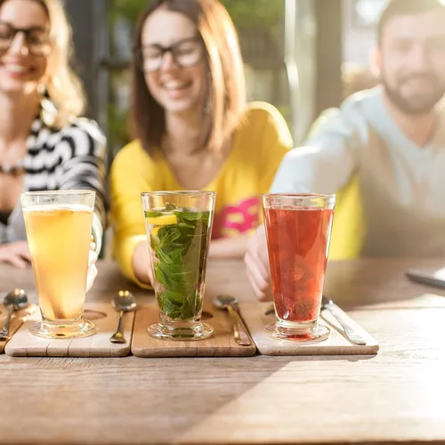 Vista 5 de Té Rooibos con especias de manzana y canela crujiente de manzana y hojas sueltas, 100% sin cafeína, caliente y helado, alto contenido