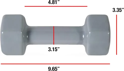 Vista 2 de Cap Barbell - Mancuerna con revestimiento de vinilo 1-15 LB (unidad única o par)