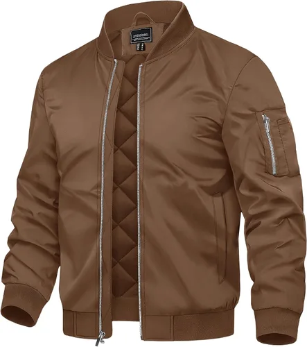 Vista 18 de TACVASEN Chaquetas bomber para hombre, chaqueta acolchada térmica, resistente al agua, abrigos de invierno cálidos