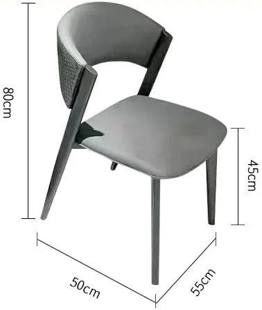 Vista 3 de Silla de escritorio cómoda Silla de comedor simple y moderna Silla de lujo ligera Silla de respaldo para el hogar Silla de comedor nórdica Silla