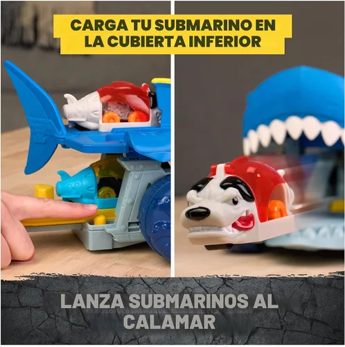 Vista 5 de Monster Jam Mini Jams Megalodon Squid Takedown Monster Trucks Playset Multicolor