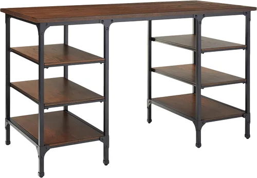 Vista 7 de hHomelegance 5099 – 15 Escritorio de Mmadera y Mmetal computadora, Brown/Blackmarrón / negro