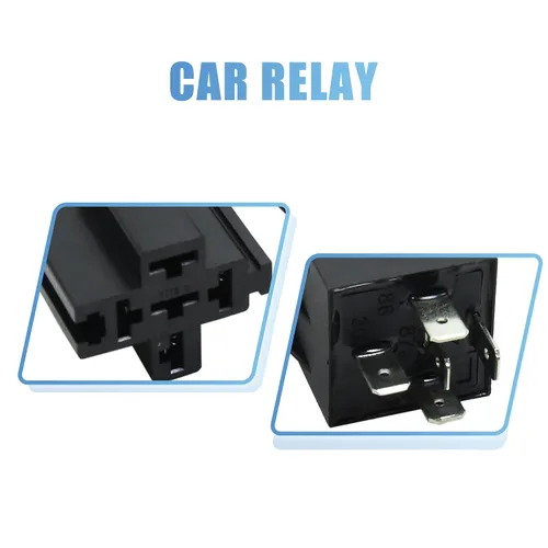 Vista 5 de uxcell JD-1914 5 Pin DC 12V 40A Universal Vehículo Vehículo Motor Fusible Relé Interruptor Poder con Arnés