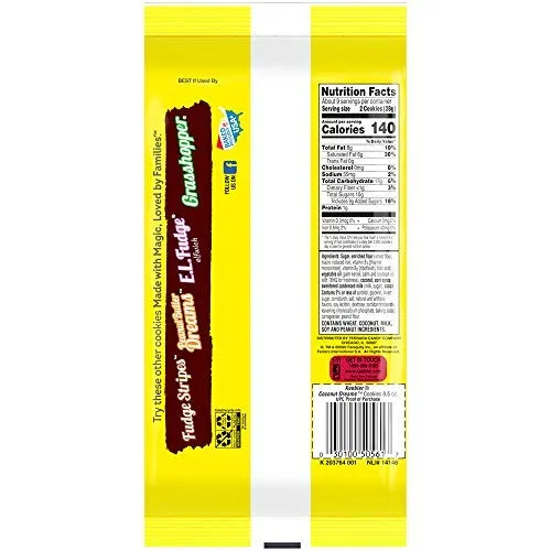 Vista 3 de Keebler Fudge Stripes - Galletas con sabor a caramelo, caramelo y coco, bandeja de 8.5 onzas, paquete de 2