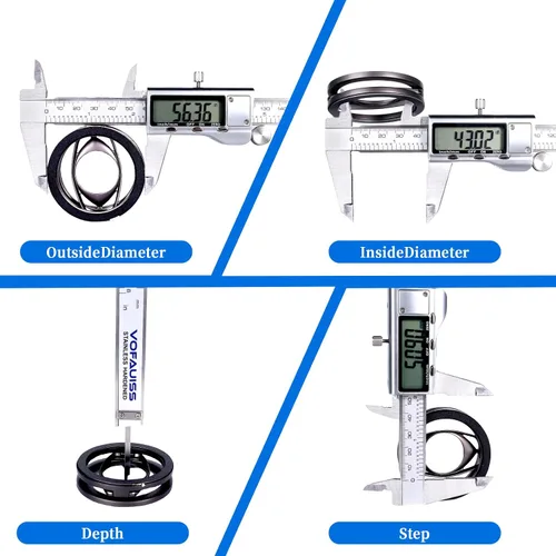 Vista 3 de Herramienta de medición de calibre digital, herramienta de medición de calibre con acero inoxidable, calibre vernier digital de micrometro con dial