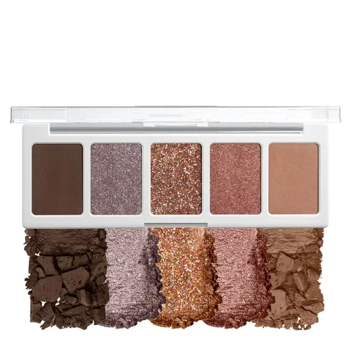 Vista 6 de wet n wild Color Icon - Paleta de 5 bandejas de maquillaje de sombra de ojos, camuflaje rosa, mate, brillante, metálico, de larga duración, rico