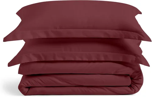 Vista 28 de Cosy House Collection Juego de funda de edredón de lujo de 2 piezas, mezcla de rayón derivado del bambú, ropa de cama ultrasuave, protector de Crema