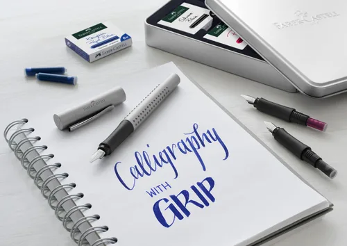 Vista 2 de Faber-Castell Grip 2011 - Bolígrafo de caligrafía, color plateado