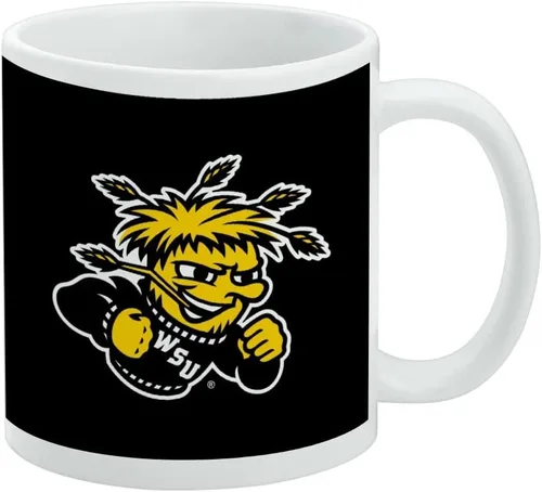 Vista 369 de Taza de cerámica con el logotipo principal de la Universidad Rider, taza de regalo novedosa para café, té y bebidas calientes, 11oz, blanca
