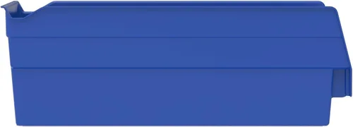 Vista 11 de Caja de anidado tipo estante contenedor Akro-Mils 30120 de 12’’ x 4’’ x 4’’, de plástico transparente, 24 unidades Azul