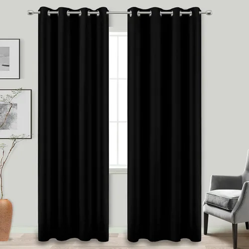 Vista 116 de KOUFALL Cortinas de Baño Aqua para Ventana, Juego de 2 Paneles Decoración Costera Cortinas Cortas Opacas para Ventana Pequeña de Cocina Puerta