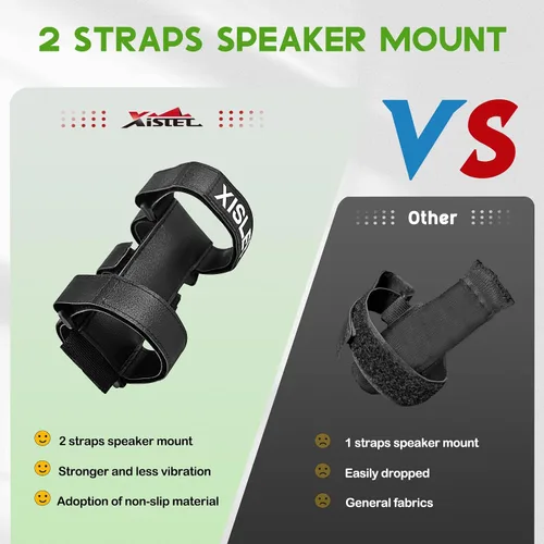 Vista 5 de Xislet Soporte de altavoz portátil compatible con accesorios de carrito de golf, carrito de club, EZGO, bicicleta, moto, cuatrimoto, cuatrimoto