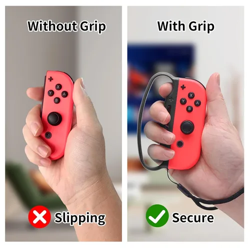 Vista 6 de ECHZOVE Grip for Switch Fitness Boxing, Handle for Nintendo Switch Boxing - 2 Packs (Black)