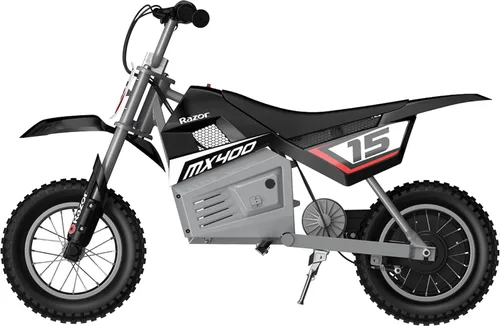 Vista 2 de Bicicleta estilo moto, juego eléctrico Razor MX400 Dirt Rocket 24 V, en color negro