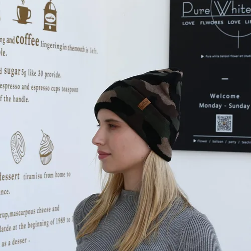 Vista 4 de Rajputana Paquete de 1 y 2 gorros de invierno unisex para hombres y mujeres