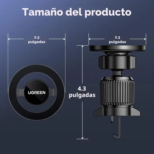 Vista 5 de UGREEN Soporte para Teléfono de Coche para Magsafe Ventilación de Aire Soporte Magnético para Teléfono Compatible con iPhone 17 16 15 14 13 12 Pro