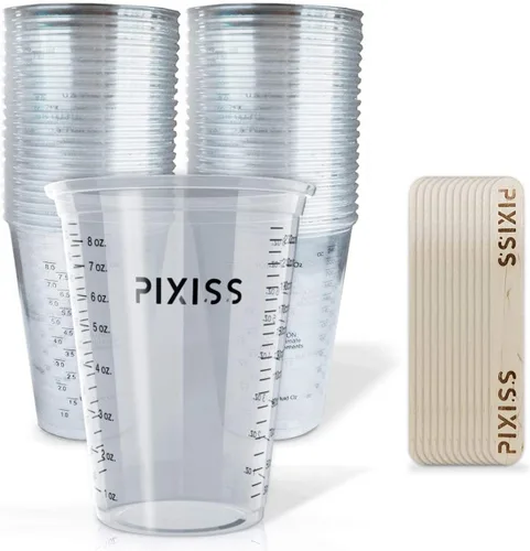 Vista 9 de Vasos desechables para mezcla de resina epoxi con medidas (paquete de 20) Pixiss Vasos para mezcla de resina epoxi, recipientes de mezcla de epoxi