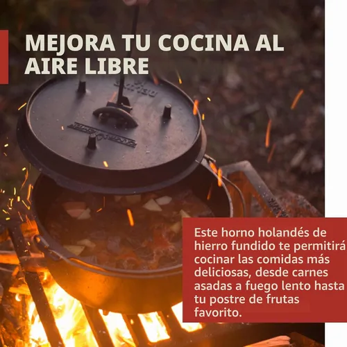 Vista 2 de Camp Chef Horno holandés de hierro fundido, pre-sazonado, 6 cuartos
