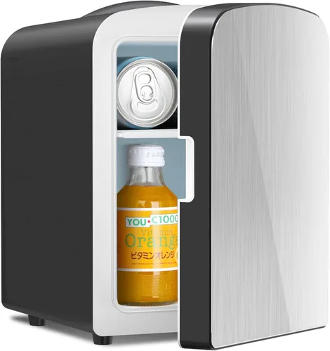 Vista 10 de Antarctic Star Mini refrigerador de maquillaje 4L con espejo para dormitorio, automóvil, oficina y dormitorio, enfriador pequeño portátil