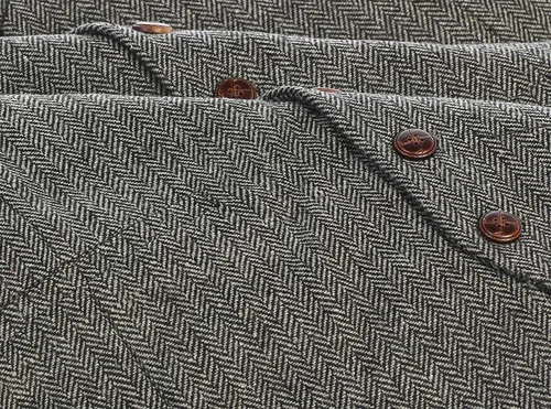 Vista 26 de Gioberti Chaleco de tweed formal de 6 botones para hombres