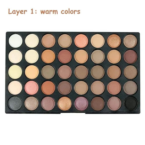 Vista 5 de VERONNI Mini paleta de sombras de ojos de 120 colores vivos, mate y brillante, juego de maquillaje profesional de 3 capas brillantes y cálidas