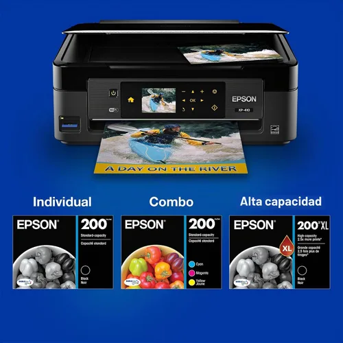 Vista 5 de EPSON 200 DURABrite Ultra Ink cartucho negro de capacidad estándar (T200120-S) funciona con WorkForce WF-2520, WF-2530, WF-2540, Expression XP-200