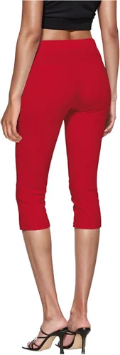 Vista 3 de Hybrid & Company Pantalones cortos capri de sarga milenaria súper cómodos y elásticos para mujer