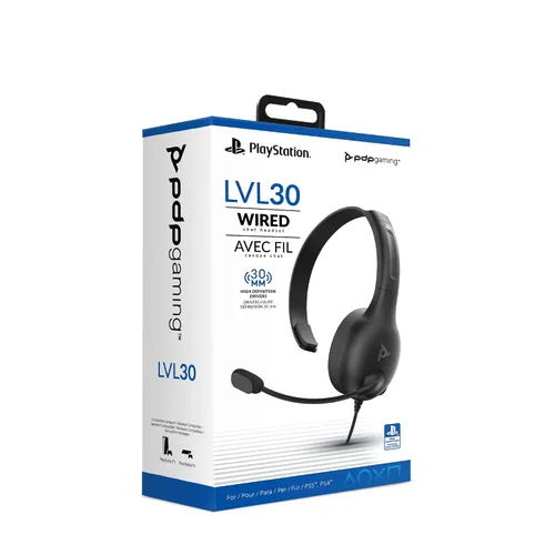 Vista 15 de PDP LVL30 Wired Headset with Single-Sided One Ear Headphone for PlayStation, PS4, PS5 - Mac, Tablet Compatible - Noise-Cancelling Mic - Lightweight