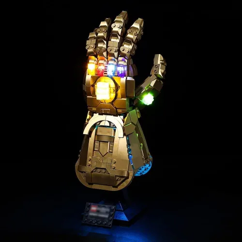 Vista 8 de Kyglaring Kit de iluminación LED (sin modelo) diseñado para Lego Infinity Gauntlet 76191 Thanos Juego de construcción de modelo de guantelete