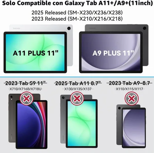 Vista 2 de Grifobes - Fundas para Samsung Galaxy Tab A11+ 2025 / A9+ de 11 pulgadas 2023