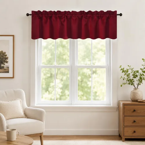 Vista 50 de Aquazolax Half Window Curtains 24 Inch Length, 28" Wide Rod Pocket Small Window Treatment for Kitchen, Bathroom, Camper, Beige, 2 Panels Set