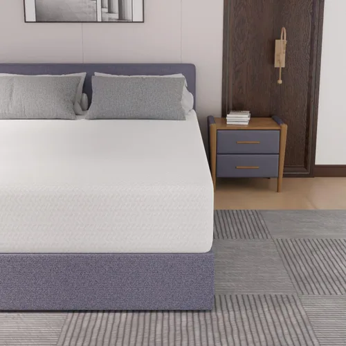 Vista 4 de PayLessHere Bed-in-a-Box - Colchón de espuma viscoelástica de té verde de 12 pulgadas, colchón de firmeza media transpirable certificado CertiPUR-US