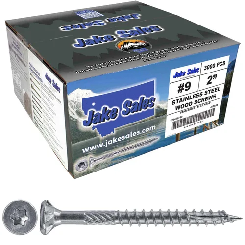 Vista 15 de 8 x 1 revestimiento exterior recubierto de bronce, tornillo de madera multiusos compatible con ACQ, cabeza plana Torx/Star Drive de 1 libra, 288