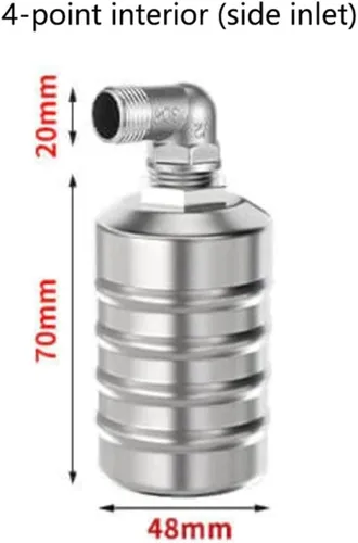 Vista 7 de Válvula de bola flotante de acero inoxidable 304, controlador de nivel completamente automático, tanque de torre de agua, grifo de cocina lleno
