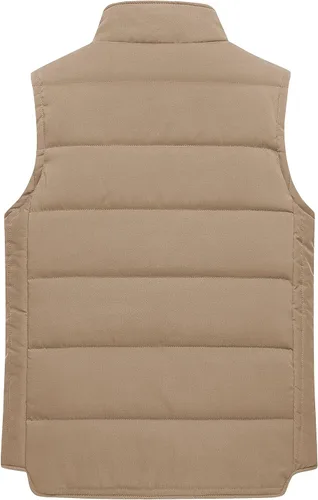Vista 2 de Chrisuno Chaleco acolchado casual para mujer, con cuello alto, chaleco acolchado para exteriores