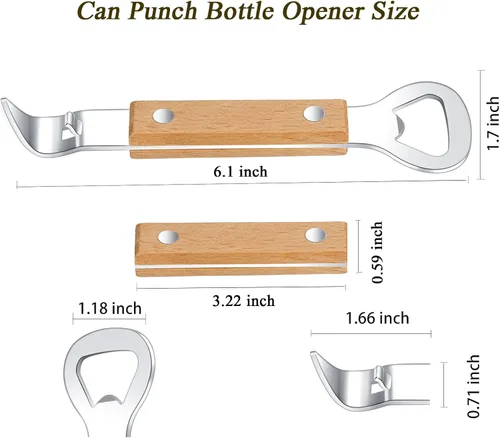 Vista 3 de Abrebotellas magnético de acero inoxidable con imán para acampar y viajar, 1 paquete