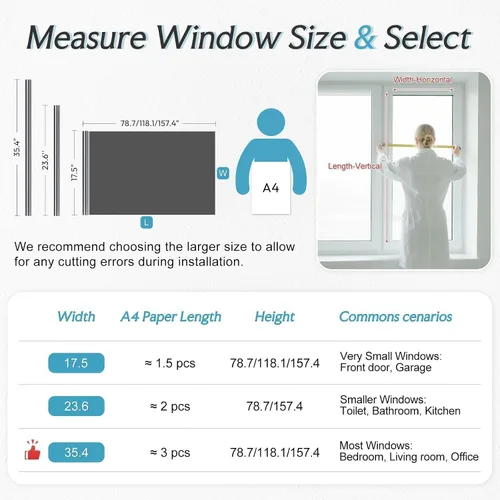 Vista 3 de DOWELL Película de privacidad unidireccional para ventana con 3 herramientas, tinte de ventana para control de calor del hogar, bloqueo solar anti