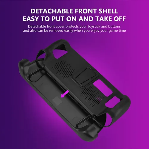 Vista 4 de Geekria Kickstand Protective Case Compatible with Steam Deck, TPU Cover Protector with Stand Base, Protective Cover Case Compatible with Valve Steam